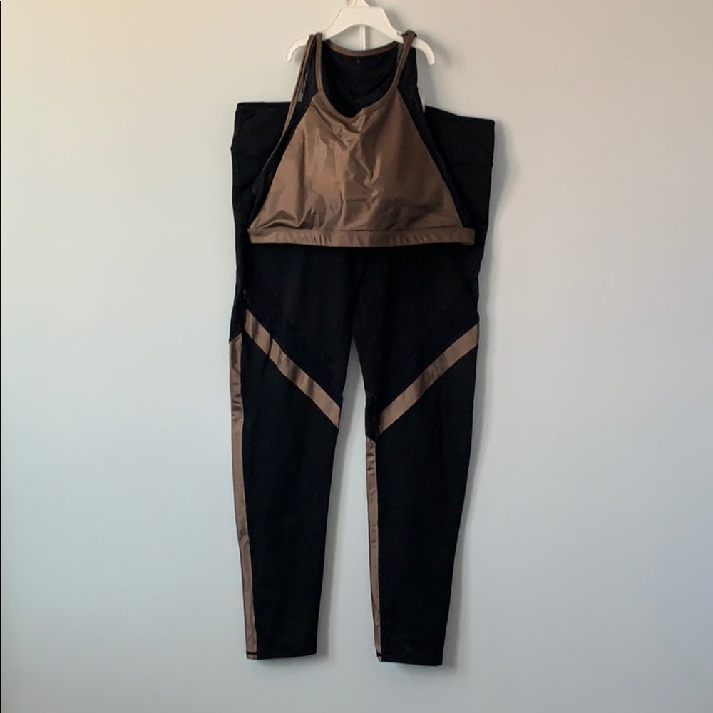 Copper Leggings and Bra Set